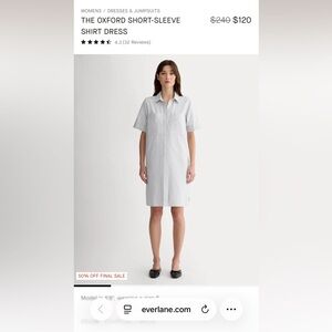 Everlane THE OXFORD SHORT-SLEEVE SHIRT DRESS